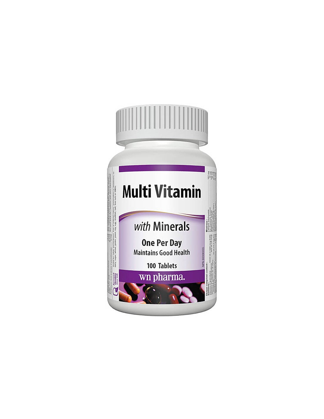 Multi Vitamina cu Minerale - Multivitamine + minerale, 100 tablete Webber Naturals