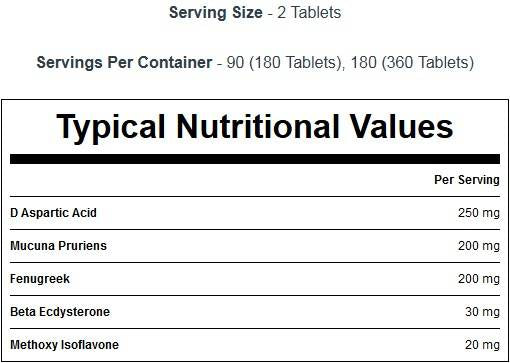 T Matrix 180 Tablets