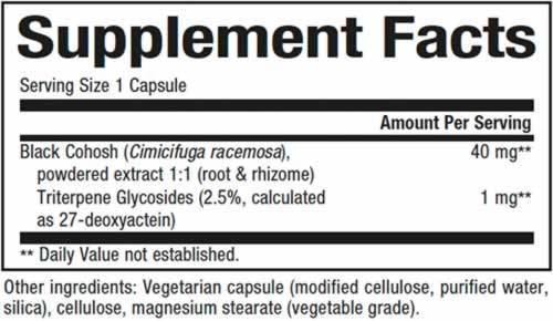 Black Cohosh 40 mg - 90 капсули