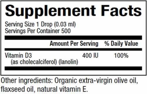 Vitamin D3 400 IU for children - Liquid 15 мл