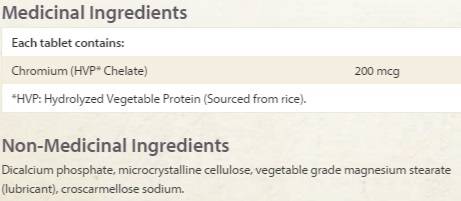 Chelat de crom GTF 200 mcg 90 tablete