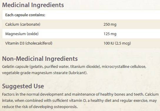 Calciu &amp; Magneziu cu Vitamina D3 376 mg - 90 capsule