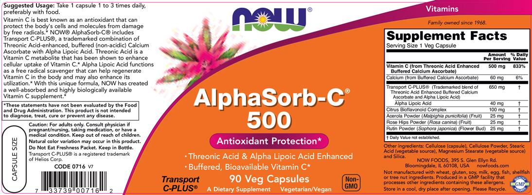 AlphaSorb-C 500 mg - 90 капсули