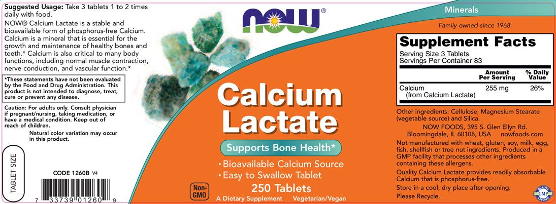 Lactat de calciu - 250 tablete