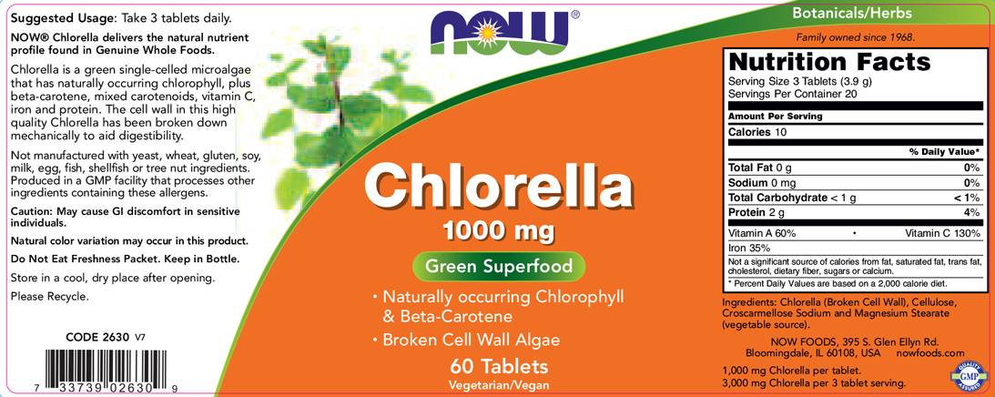 Chlorella 1000 mg - 60 Таблетки