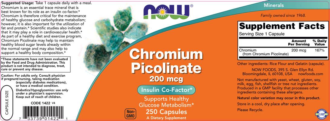 Chromium Picolinate 200 mcg - 100 капсули