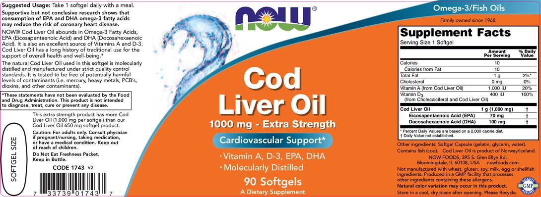 Cod Liver Oil 1000 mg - 90 Гел капсули