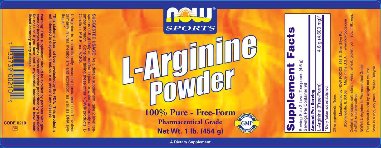 L-Arginine Powder - 454 грама