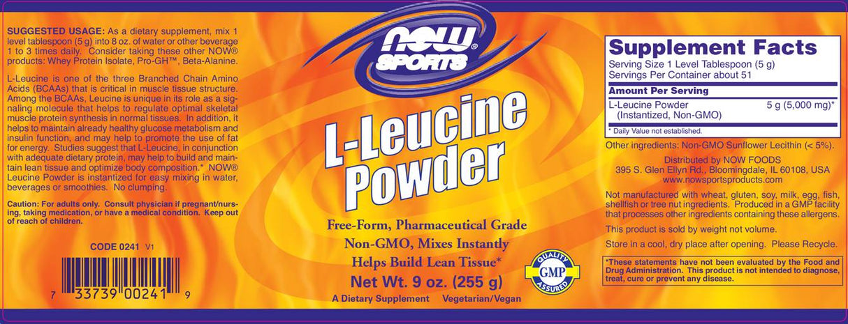 L-Leucine Powder - 255 грама