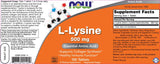 L-Lysine 500 mg - 250 Таблетки