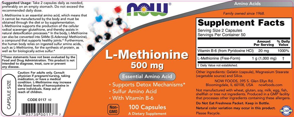 L-Methionine - 100 капсули