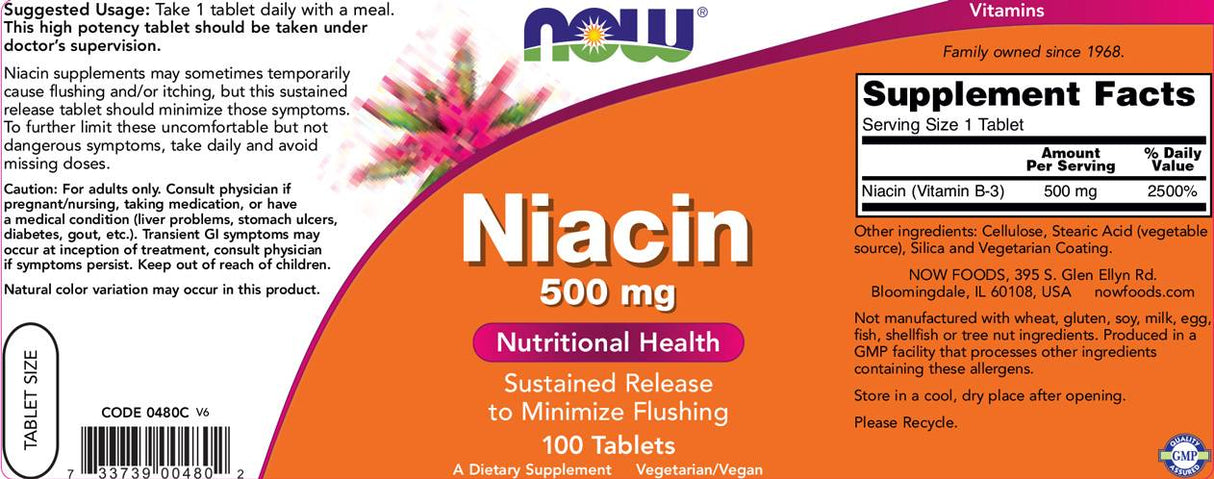 Niacin 500 mg - 100 Таблетки