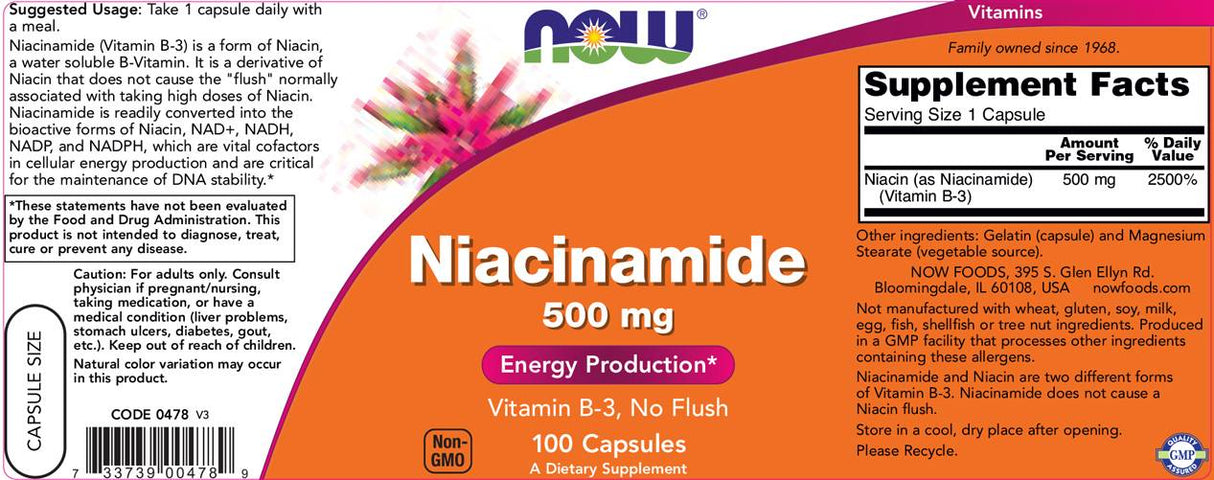 Niacinamide 500 mg - 100 капсули