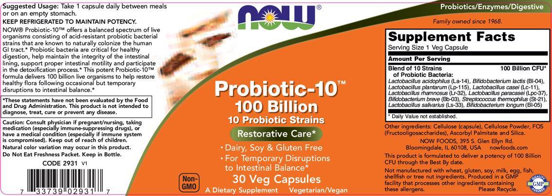 Probiotic-10 100 Billion - 60 капсули