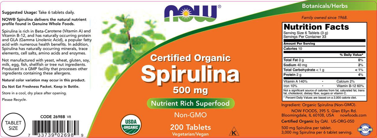 Spirulina 500 mg - 200 Таблетки