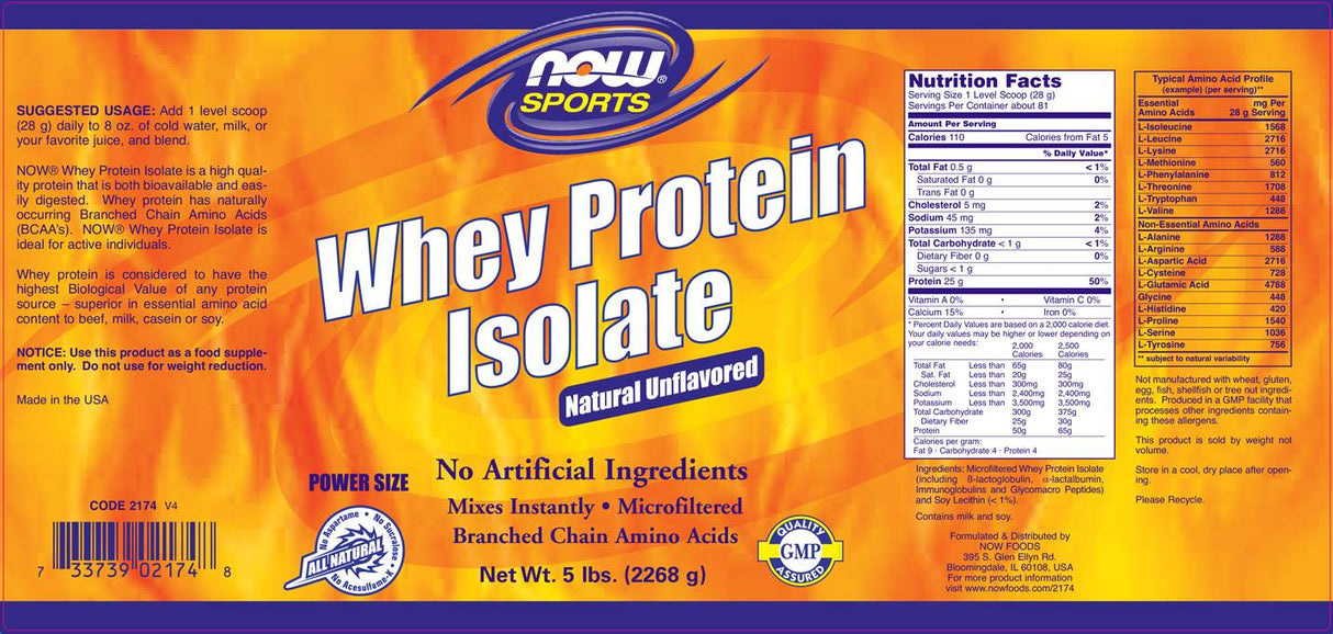 Whey Protein Isolate /Unflavored/ - 2268 грама