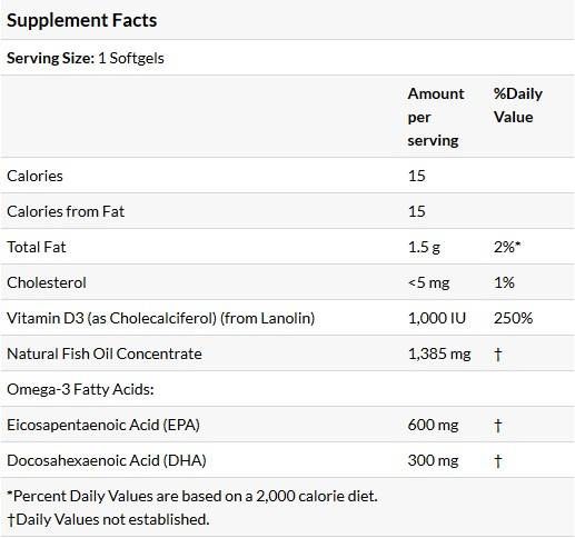 Ultra Omega 3-D with Vitamin D-3 - 90 Гел капсули