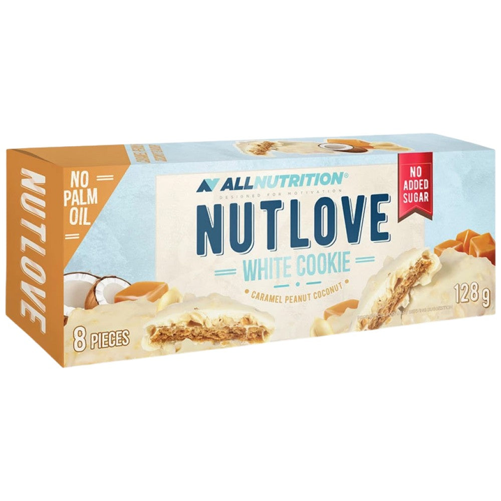 NutLove White Cookie | Caramel, Peanut & Coconut - 128 грама