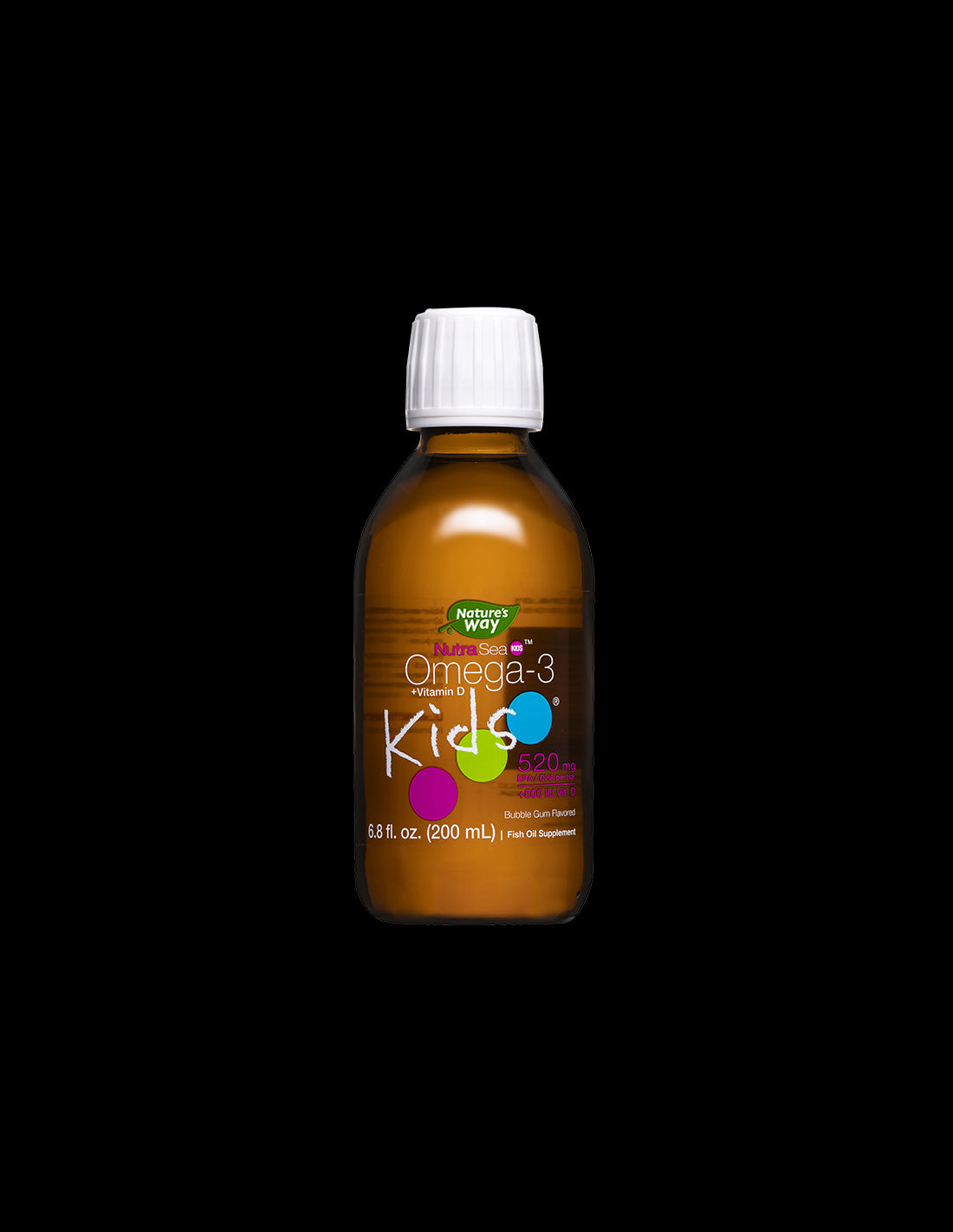 Омега-3 + витамин D3 за деца – NutraSea Kids - Високоусвоима течна формула, 200 ml, с вкус на дъвка