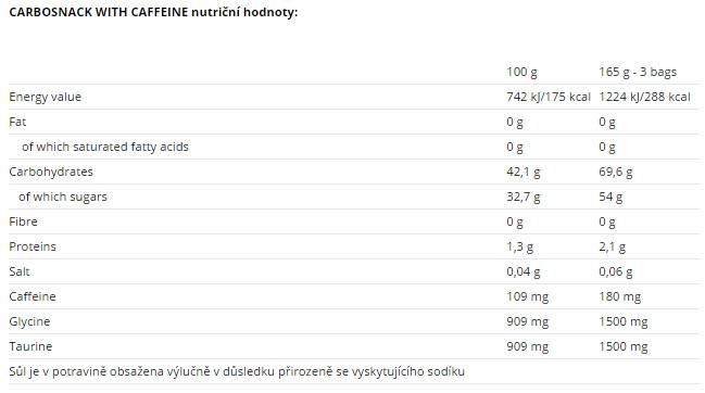 Carbosnack with Caffeine Sachet 18 x 55 грама