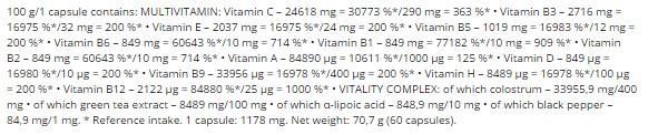 Multivitamin Compressed Caps - 60 капсули