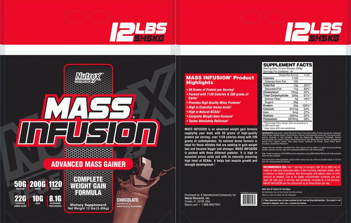 Mass Infusion Gainer - 5450 γραμμάρια