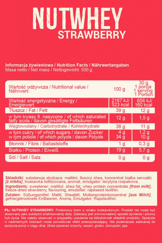 NutWhey Protein Tartinat | Diferite arome 500 grame