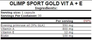 Gold Vit A+E - 30 capsule