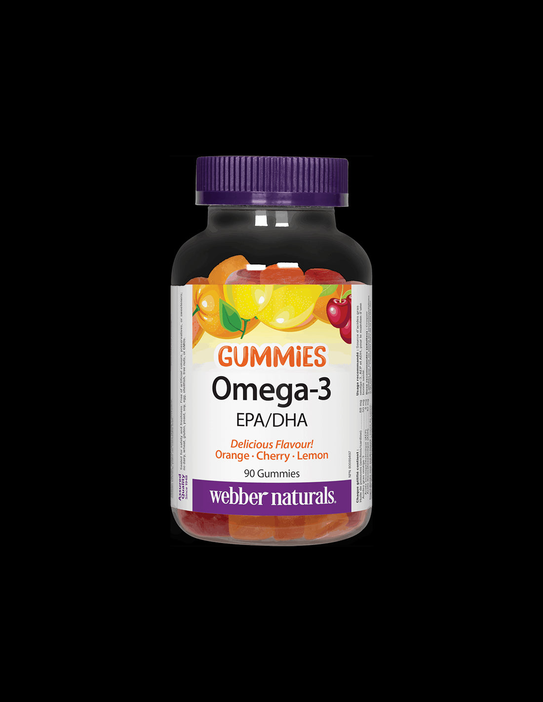 Gumii Omega-3/ Omega-3 x 90 tablete de jeleu cu gust de portocale, cirese si lamaie