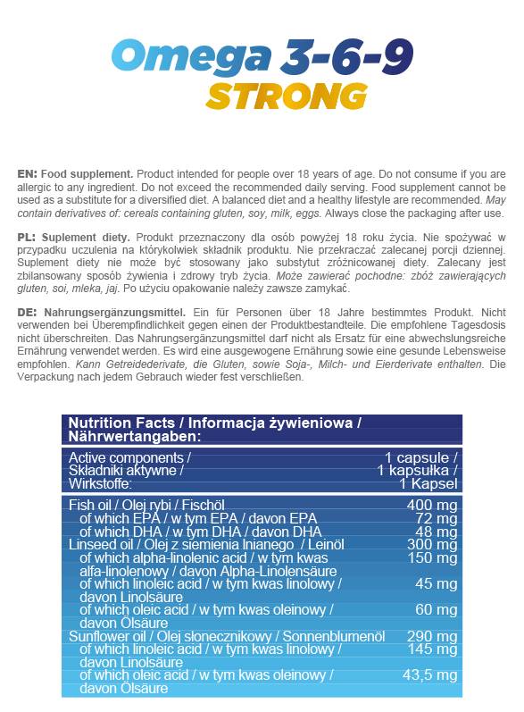 Omega 3-6-9 Strong - 90 κάψουλες Gel