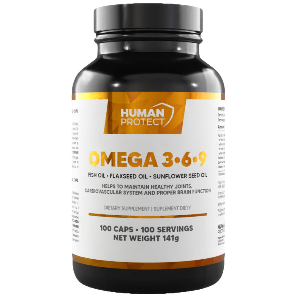 Omega 3-6-9 | with Fish Oil, Flax Oil & Sunflower Oil - 100 капсули