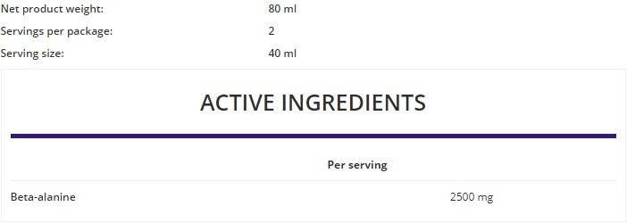 Beta-Alanine Shot 80 ml