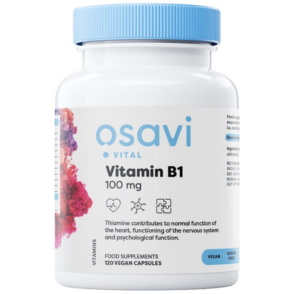 Vitamin B1 100 mg | Thiamine - 120 капсули