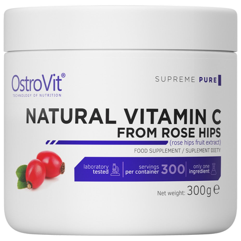 Pudră naturală de vitamina C / din măceșe 300 grame