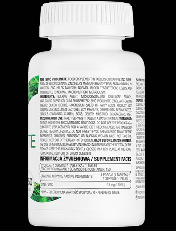 Zinc Picolinate 15 mg - 150 Таблетки