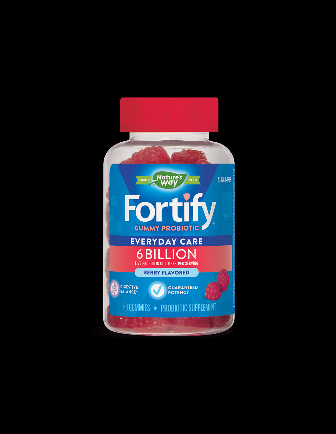 Fortify™ Gummy Probiotic - Fortify™ Gummy Probiotic - 6 miliarde de probiotice active, 60 de tablete de gel Nature's Way