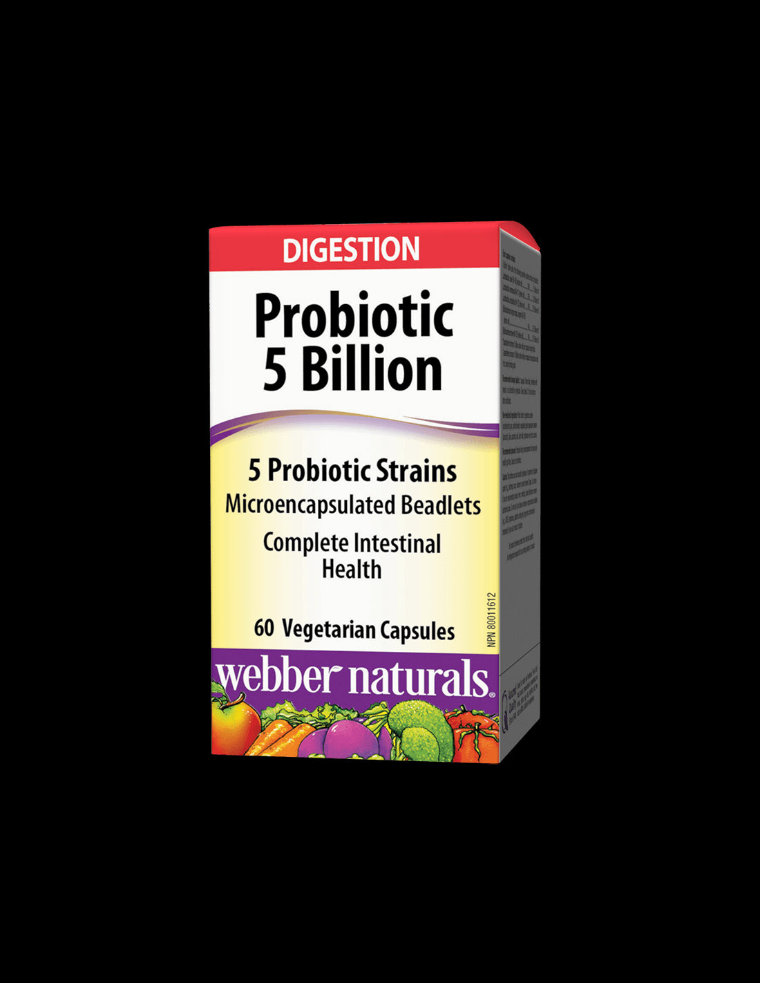 Probiotic/ Пробиотик 5 щама, 5 млрд. активни пробиотици х 60 капсули Webber Naturals