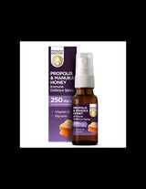 Propolis &amp; Manuka Honey Immune Defense Spray 250 MED/ Σπρέι λαιμού με πρόπολη (250 MED), μέλι manuka και βιταμίνη D3, 20 ml