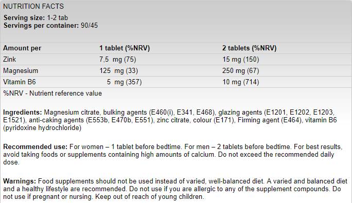 Z-Max / ZMA - 90 tablete