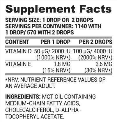 Vitamina D + E Picaturi 30 ml