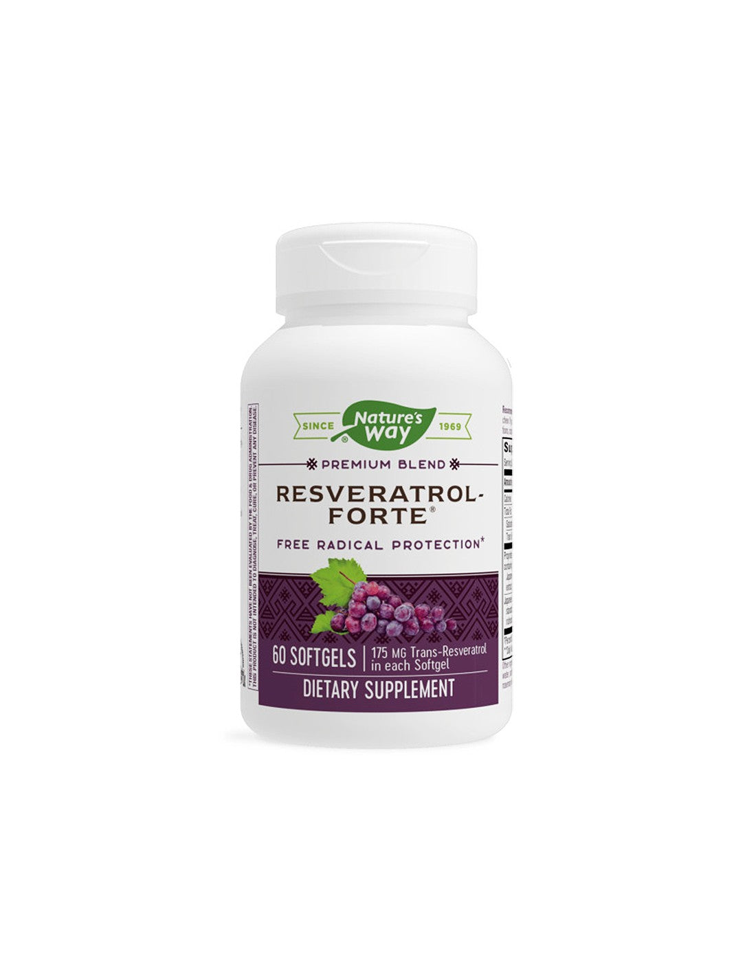 Resveratrol forte - Ресвератрол форте 450 mg, 60 софтгел капсули Nature’s Way