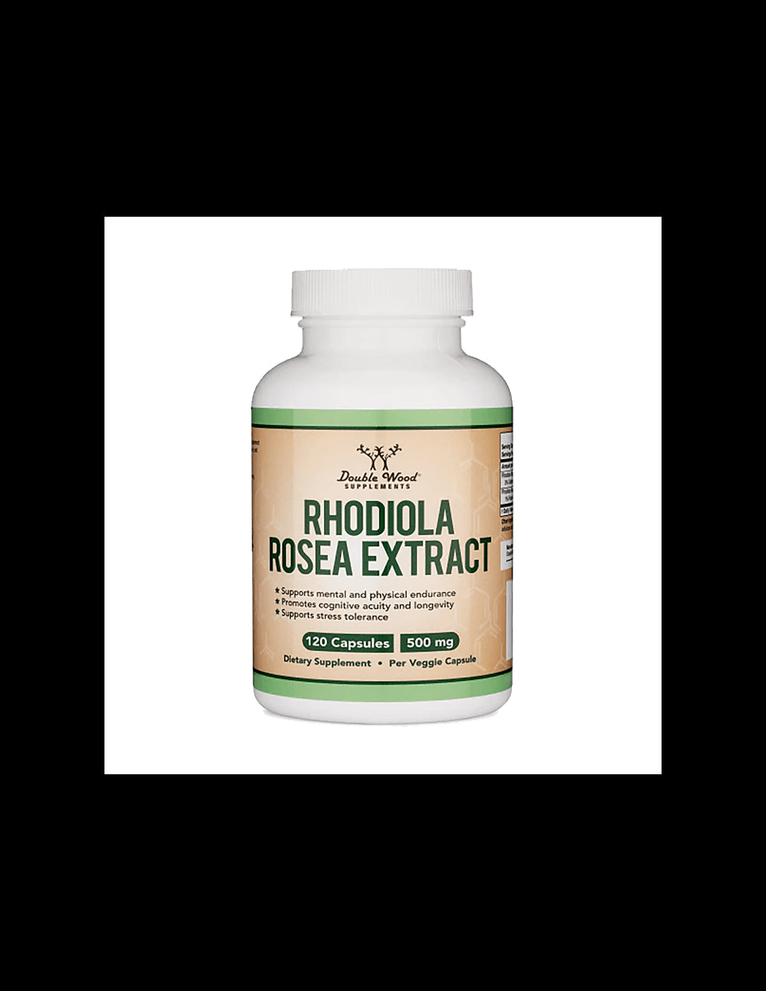 Rhodiola Rosea Extract - Златен корен екстракт, 120 капсули Double Wood