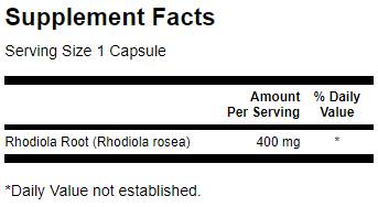 Rhodiola Rosea Root 400 mg - 100 капсули