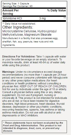 Yohimbina HCL 90 capsule