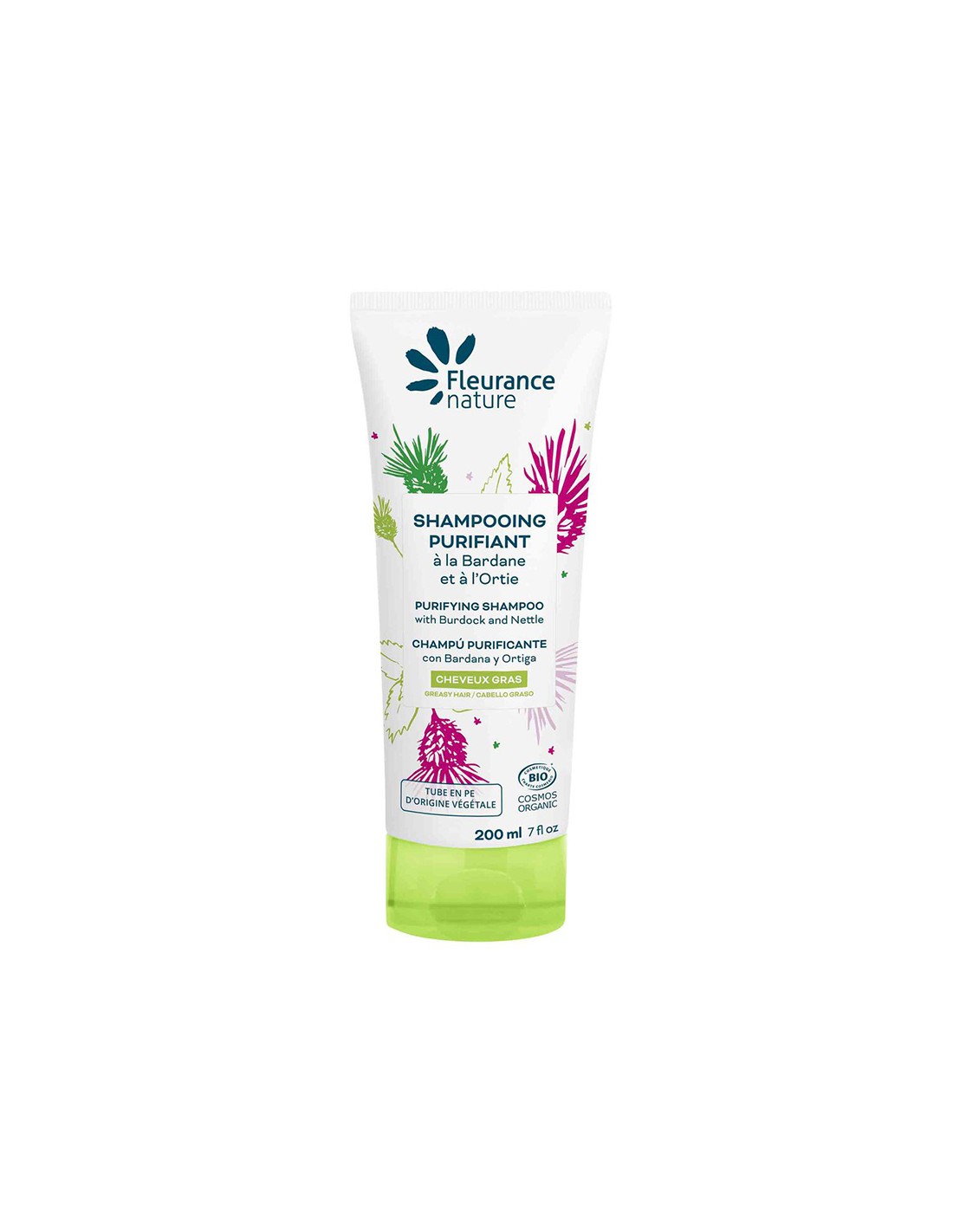 Σαμπουάν με Aloe Vera, Jujube, Burdock, Nettle Bio, 200 ml Fleurance Nature