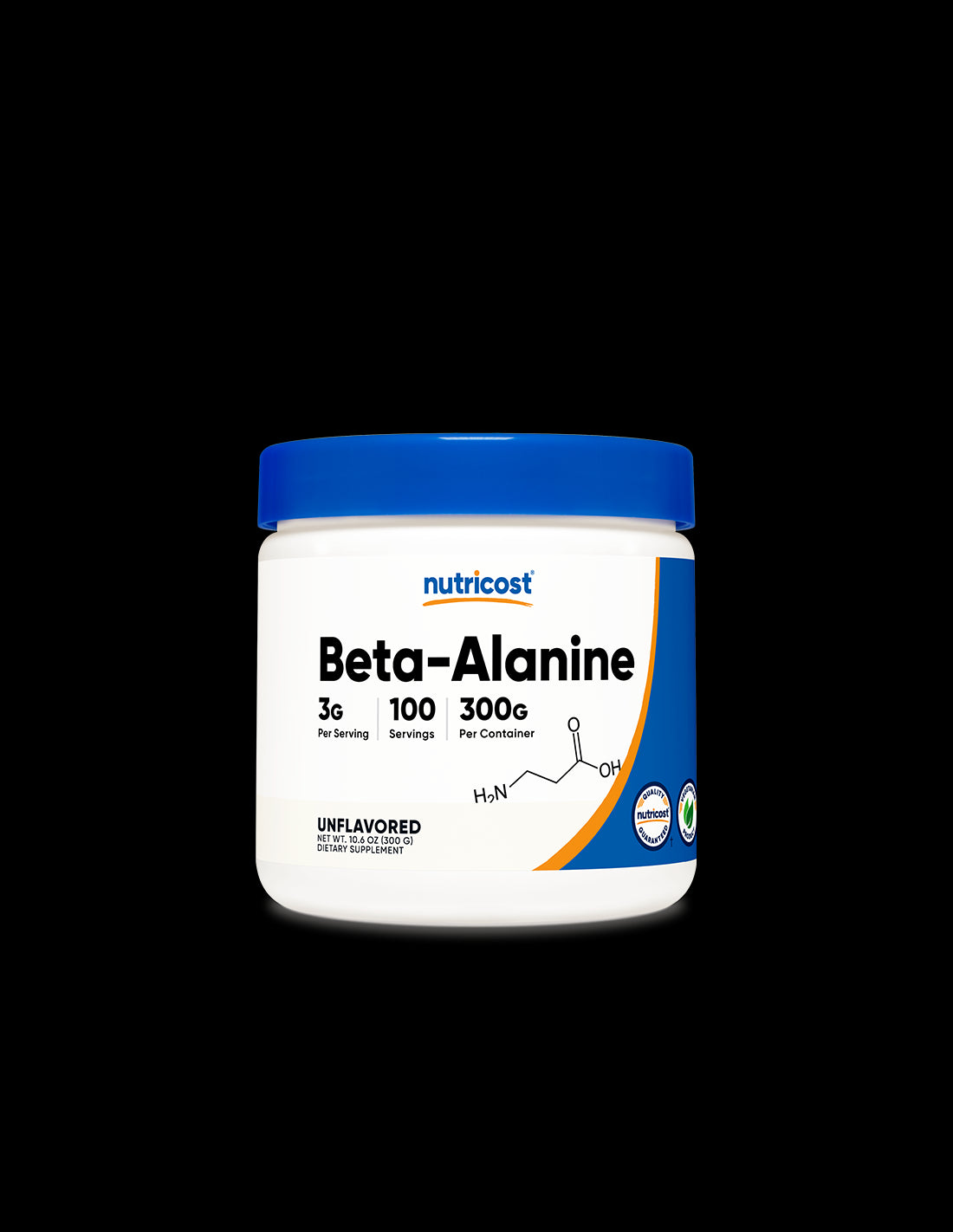 Сила и издръжливост - Бета аланин (Beta-Alanine), 300 g прах Nutricost