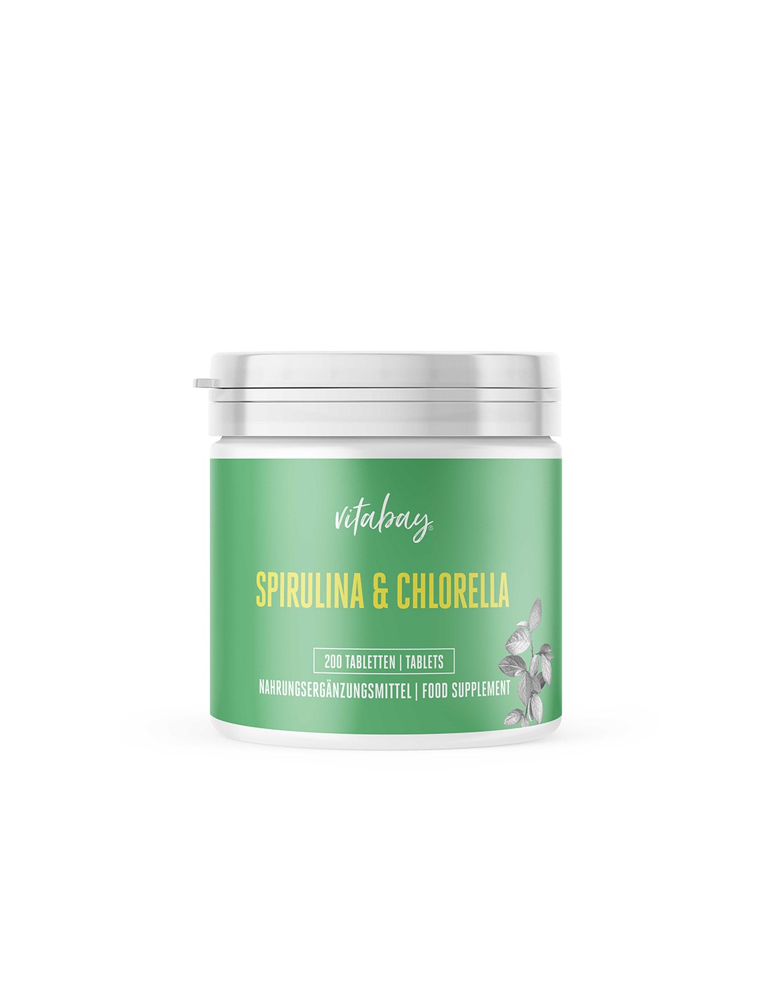 Spirulina &amp; Chlorella Extrakt - Spirulina and Chlorella, 200 δισκία Vitabay