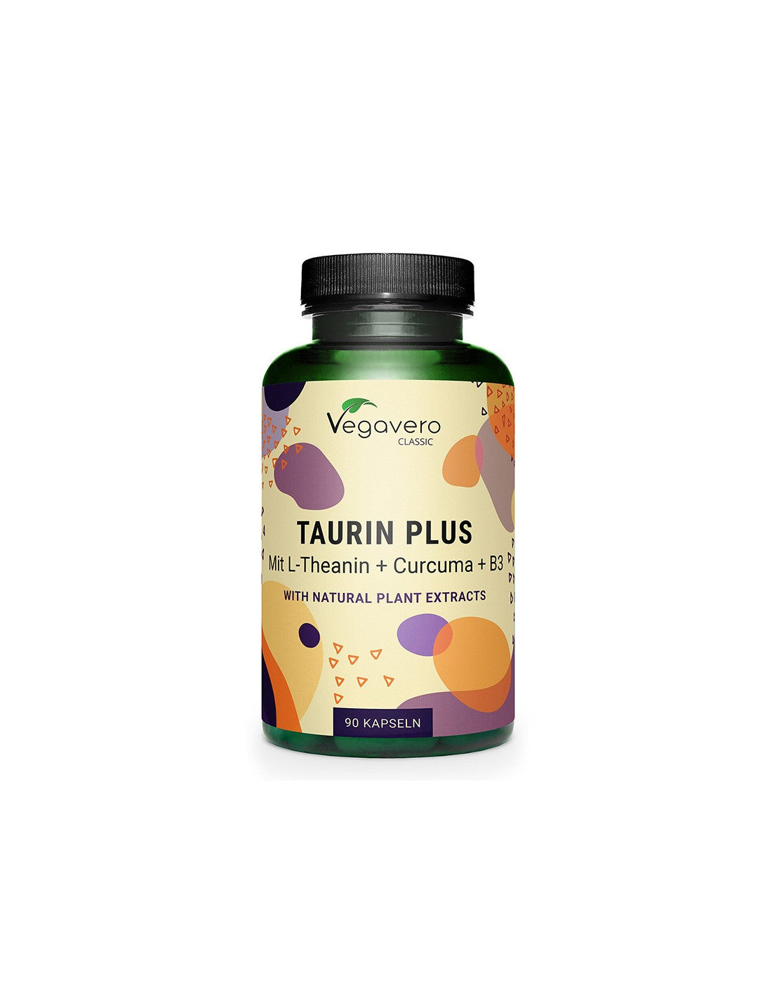 Împotriva stresului și oboselii - Taurină + L-teanină, turmeric și vitamina B3, 90 capsule