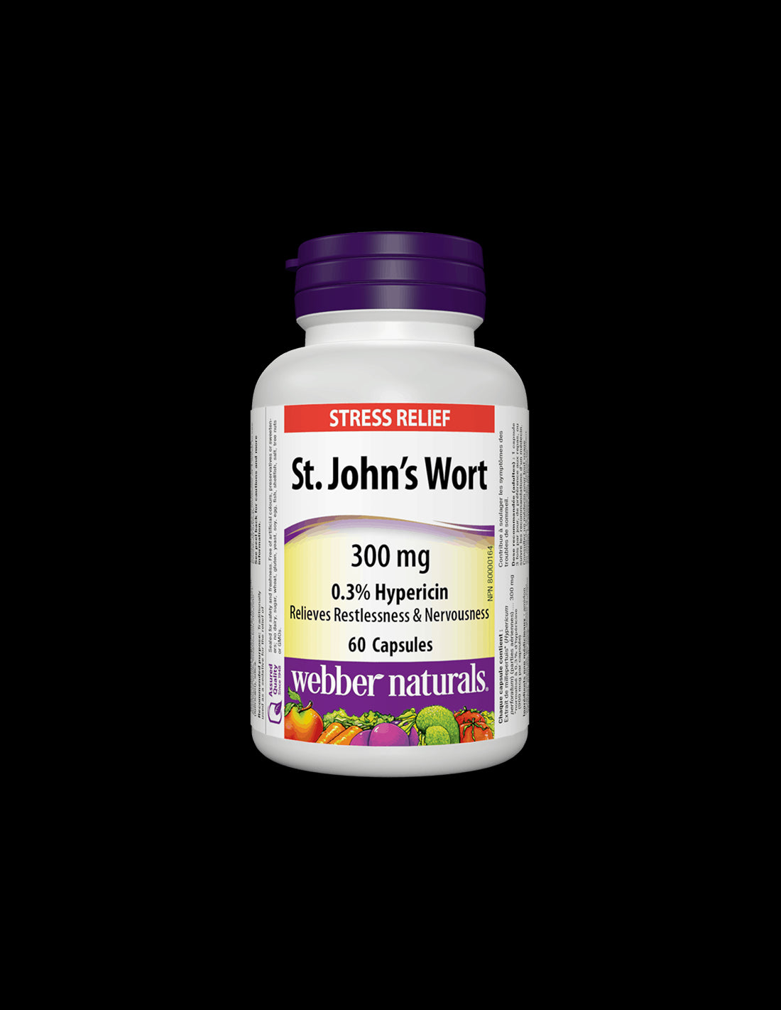 St. Johns Wort / Жълт кантарион, 300 mg, 60 капсули Webber Naturals