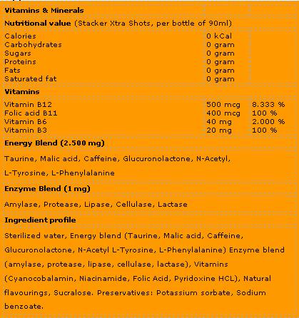 EXTRA SHOT - 12 x 90 ml